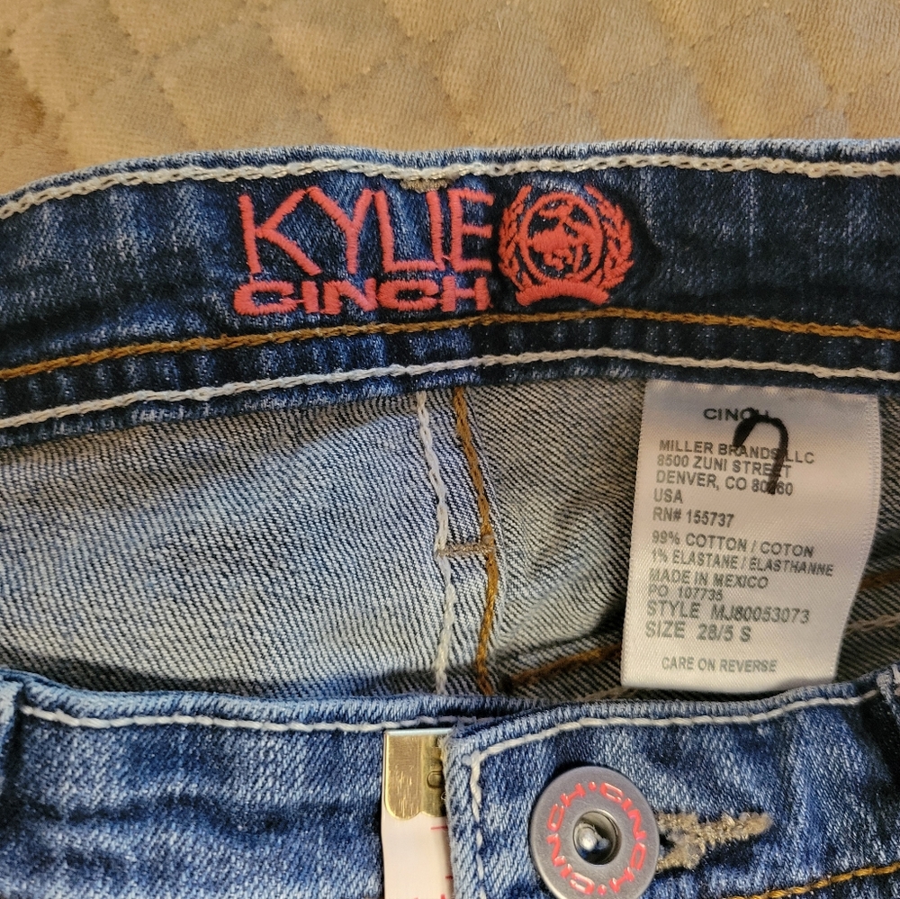 Cinch Kylie Jeans‎ Womens 28x5 (28x31.5) Blue Denim Cotton Stretch Relaxed Fit
